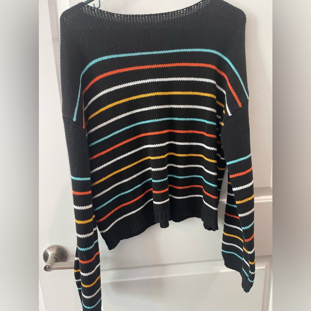 Black striped sweater